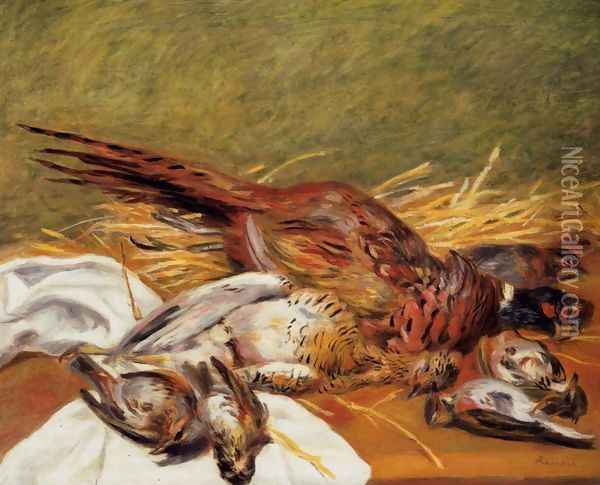Faisans Canapetiere Et Grives Oil Painting - Pierre Auguste Renoir
