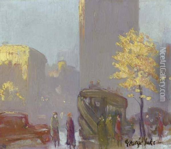 Fifth Avenue, New York Oil Painting - George Luks