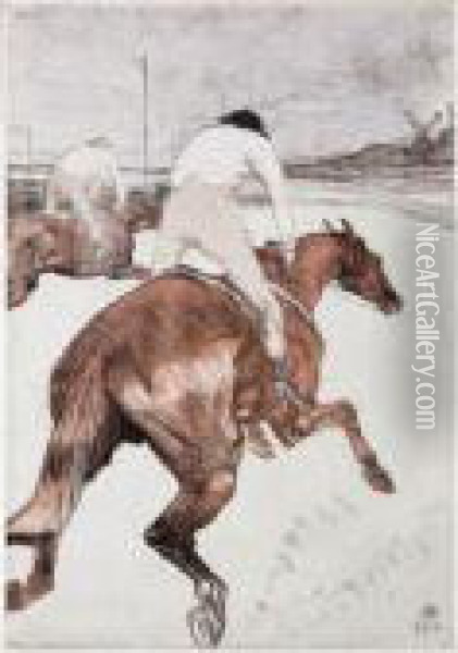 Le Jockey (w.308; D.279; A.365) Oil Painting - Henri De Toulouse-Lautrec