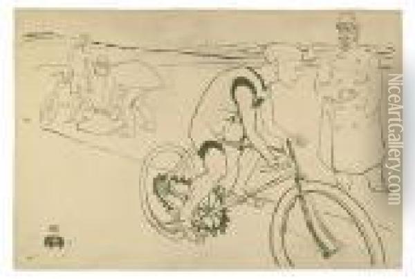 Cycle Michael. Oil Painting - Henri De Toulouse-Lautrec