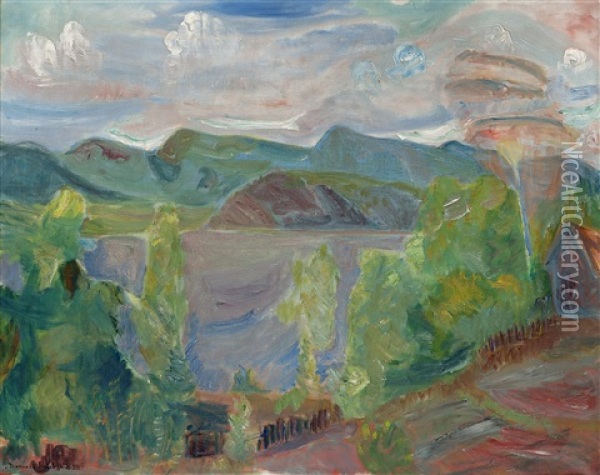 Landskap Nr. 2 Oil Painting - Thorvald Erichsen