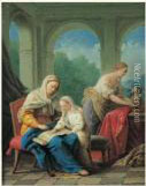 L'education De La Vierge Oil Painting - Louis Lagrenee