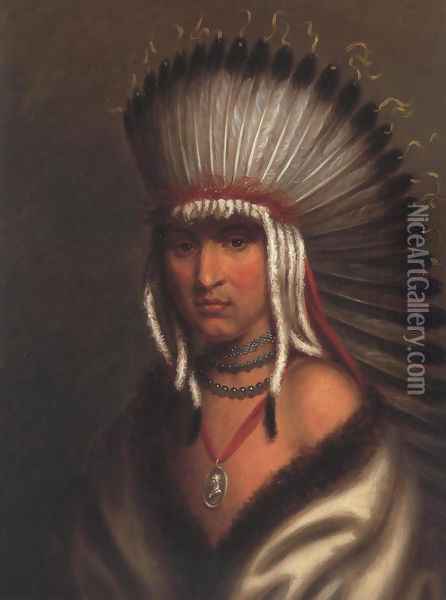 Petalesharro (Generous Chief) Pawnee 1822 Oil Painting - Charles Bird King