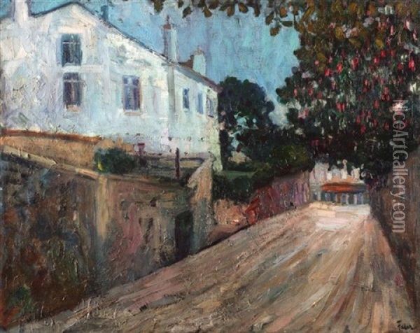 Street Scene Oil Painting - Adolphe Aizik Feder