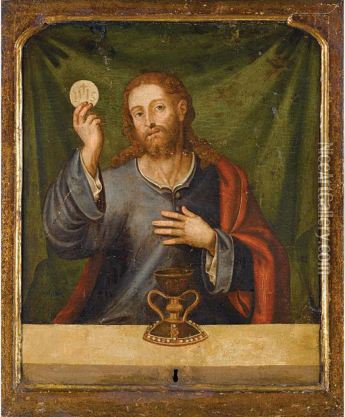 Christ The Saviour Oil Painting - Joan De Joanes