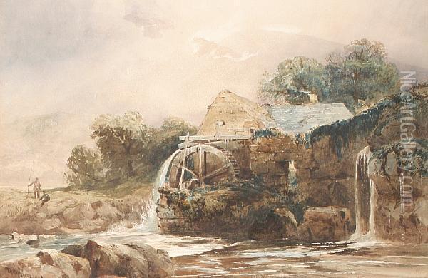 Watermill Oil Painting - David Hall McKewan