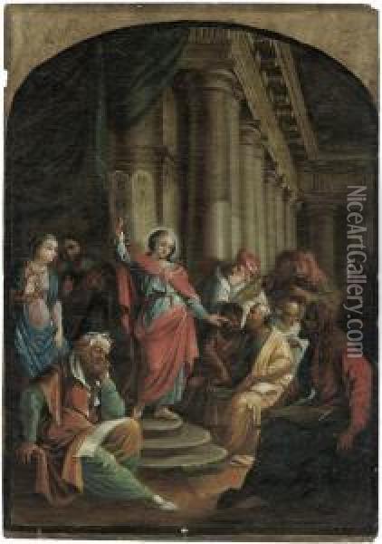 Der Zwolfjahrige Jesus Im Tempel Lehrend Oil Painting - Anton Weiss