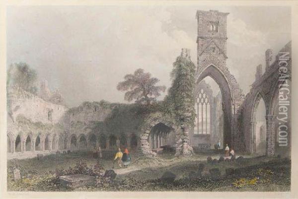 Abbey Of Sligo Oil Painting - William Henry Bartlett