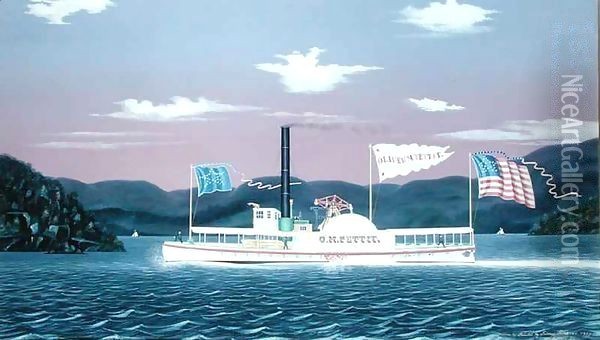 The Tugboat 'Oliver M. Pettit' Oil Painting - James Bard