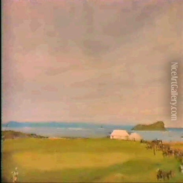 The First Tee, North Berwick Oil Painting - John Lavery