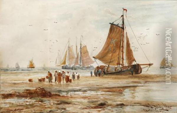 The Dutch Coast Oil Painting - Thomas Bush Hardy