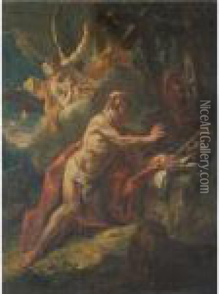Saint Jerome In The Wilderness Oil Painting - Gaspare Diziani