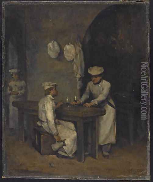 The Cooks Oil Painting - Theodule Augustine Ribot