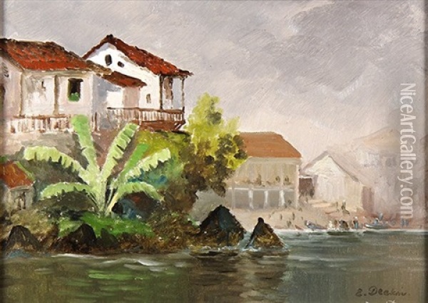 Off The Coast Of Panama Oil Painting - Edwin Deakin
