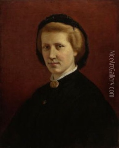 Damenbildnis Oil Painting - Anselm Friedrich Feuerbach