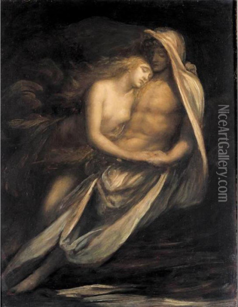 Paulo And Francesca Oil Painting - George Frederick Watts
