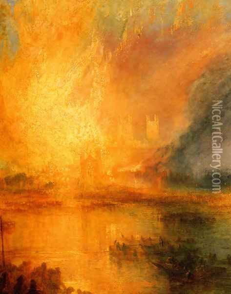 The Burning of the Houses of Parliament [detail: 1] Oil Painting - Joseph Mallord William Turner