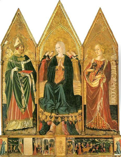 Triptych of Saint Lucy Oil Painting - Bartolomeo da Miranda