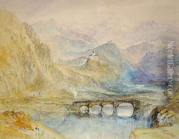 The Domleschg Valley Oil Painting - Joseph Mallord William Turner