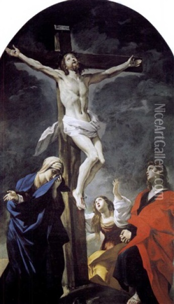 La Crocefissione Oil Painting - Giovanni Lanfranco