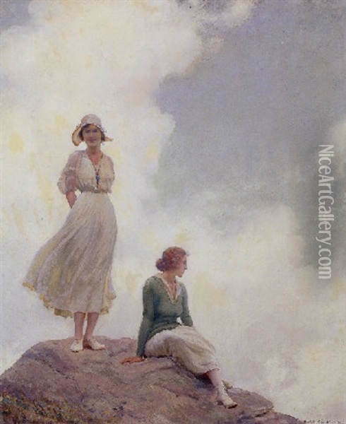 The Boulder Oil Painting - Charles Courtney Curran