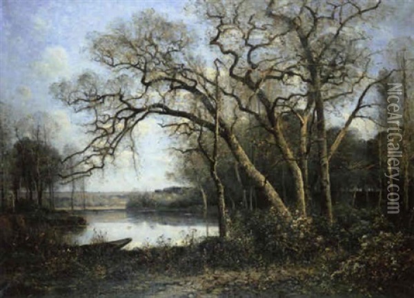 Flusslandschaft Oil Painting - Louis Aime Japy