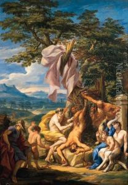 Apollo E Marsia Oil Painting - Paolo Girolamo Piola