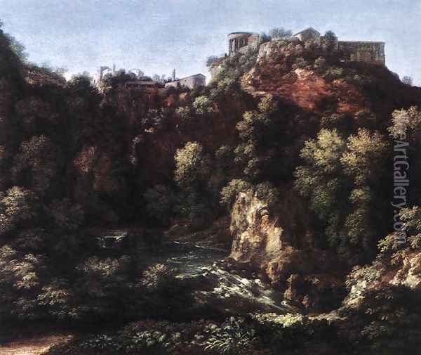 View of Tivoli Oil Painting - Gaspard Dughet