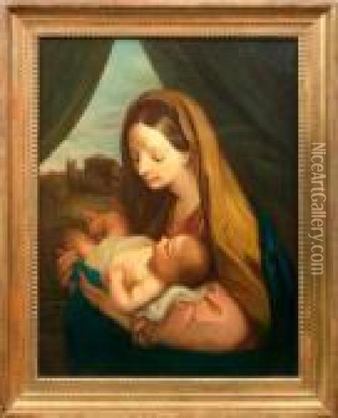 Hl. Maria Mit Kind Oil Painting - Carlo Maratta or Maratti