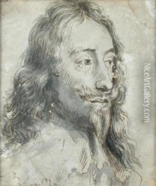 Portrait Of King Charles I Oil Painting - Floris Claesz Van Dijck