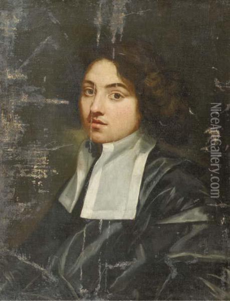 Portrait Of A Young Clergyman Oil Painting - Sir Anthony Van Dyck
