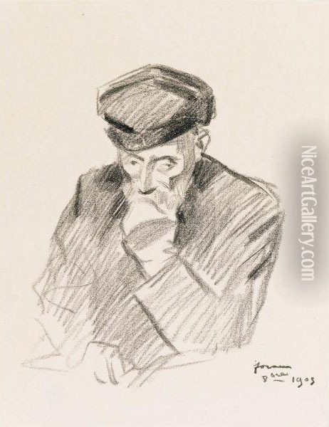 Portraits De Renoir Oil Painting - Jean-Louis Forain