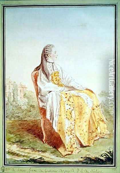 Marie Marguerite Adelaide de Bullioud Comtesse de Seran de La Tour Oil Painting - Louis Carrogis Carmontelle