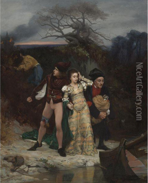 The Fugitives Oil Painting - Daniel Ridgway Knight