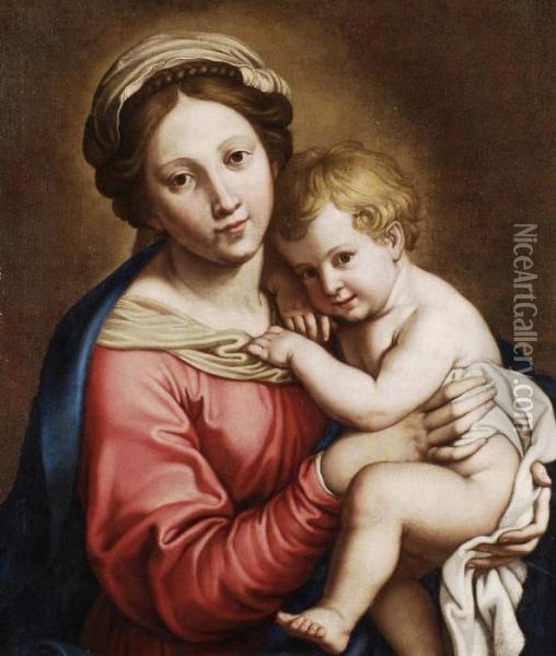 Madonna Con Bambino Oil Painting - Giovanni Battista Salvi