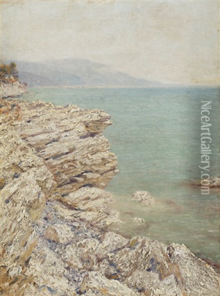 Rocky Coast Oil Painting - Nikolai Nikanorovich Dubovskoy