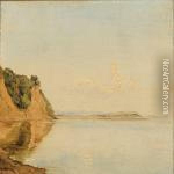 Loch Scene. Oil Painting - Janus Andreas La Cour