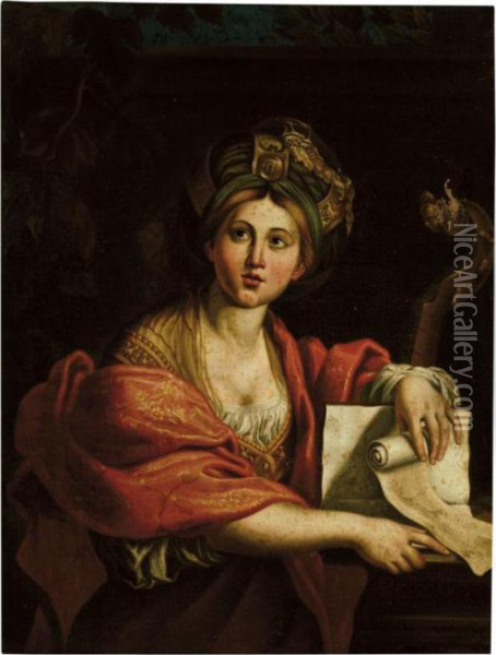Cumaean Sibyl Oil Painting - Domenico Zampieri (Domenichino)