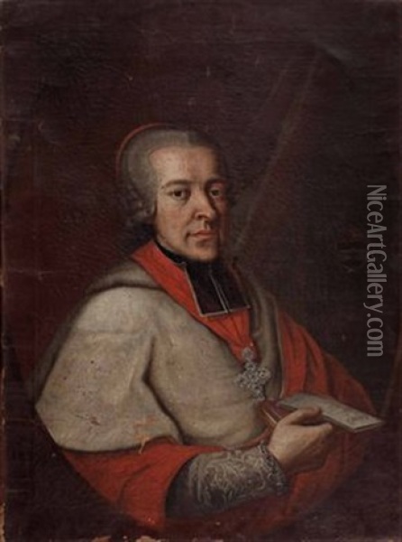 Portrait Von Sigismund Iii. Christoph Graf Von Schrattenbach Erzbischof Von Salzburg Oil Painting - Michael Greitner