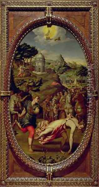 Atalanta and Hippomenes 1572 Oil Painting - Sebastiano Marsili