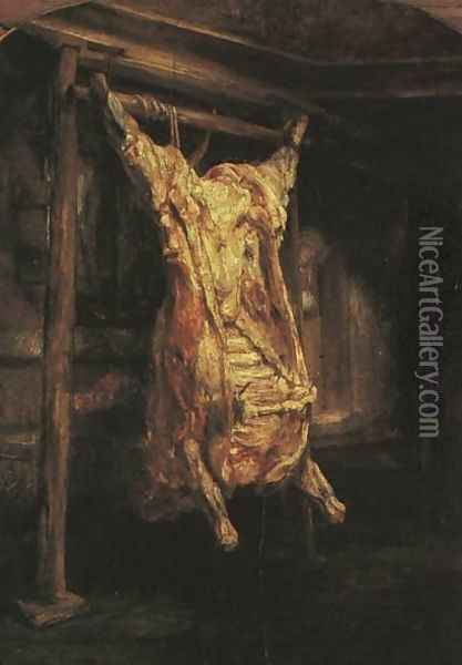 The Slaughtered Ox Oil Painting - Rembrandt Van Rijn