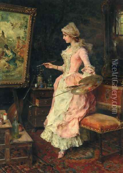 The Finishing Touches Oil Painting - Federico Andreotti