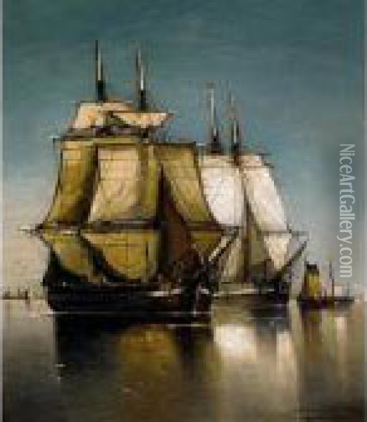 Muiden Op Zuider Zee Oil Painting - Auguste Henri Musin