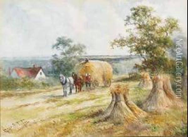 Harvest Time Oil Painting - Hugo Anton Fisher