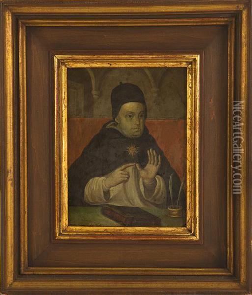 Saint Thomas Of Aquinas Oil Painting - Pedro Berruguete