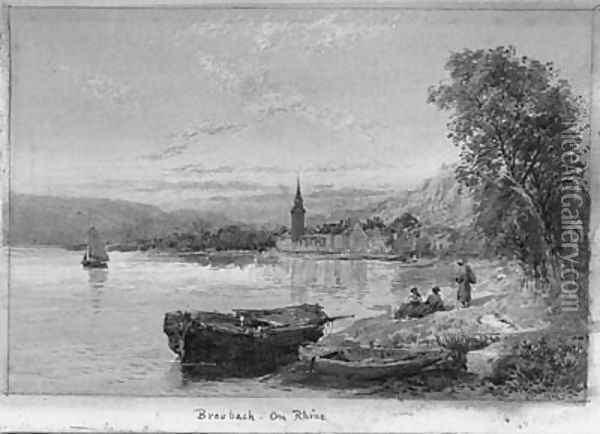 Braubach on the Rhine Oil Painting - Charles Rowbotham