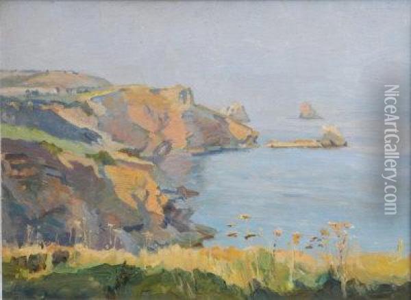 Coastline. Oil Painting - Herbert Kerr Rooke