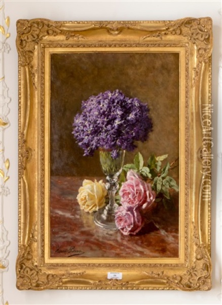 Bouquet De Violettes Oil Painting - Henri Biva