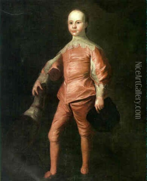Portrait Of A Young Gentleman With His Whippet Oil Painting - Thomas Hudson
