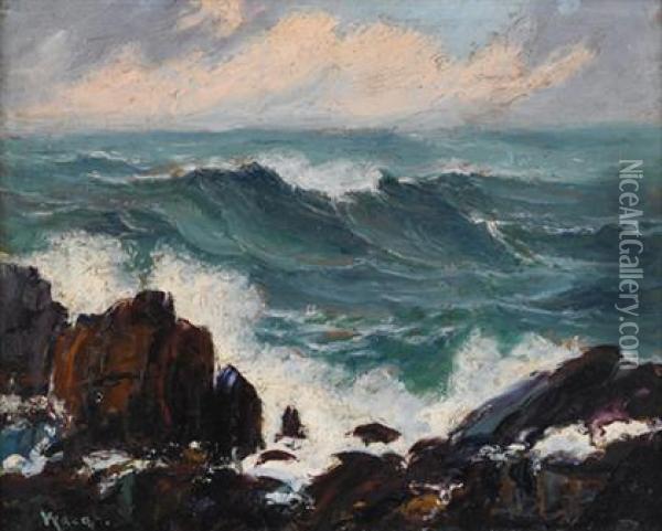 Stormy Seas Oil Painting - Frederick Judd Waugh